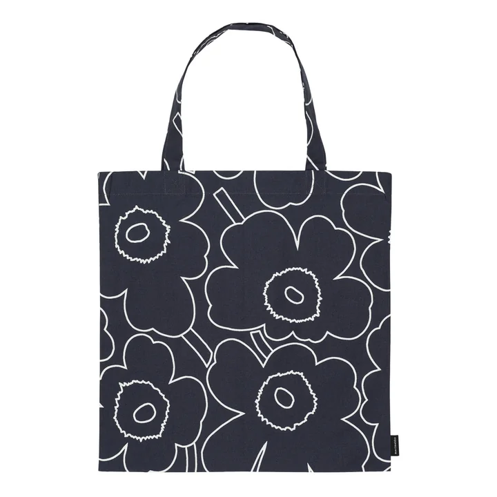 Pieni Piirto Unikko Tasche aus Baumwolle, schwarz / weiß von Marimekko