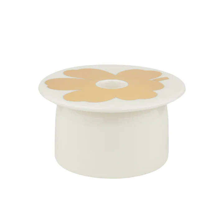 Oiva Unikko Kerzenhalter, weiß / gold von Marimekko