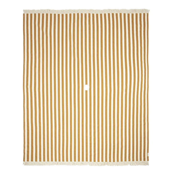 Portofino Strandtuch XL, 146 x 175 cm, honey stripes waffle von Nobodinoz