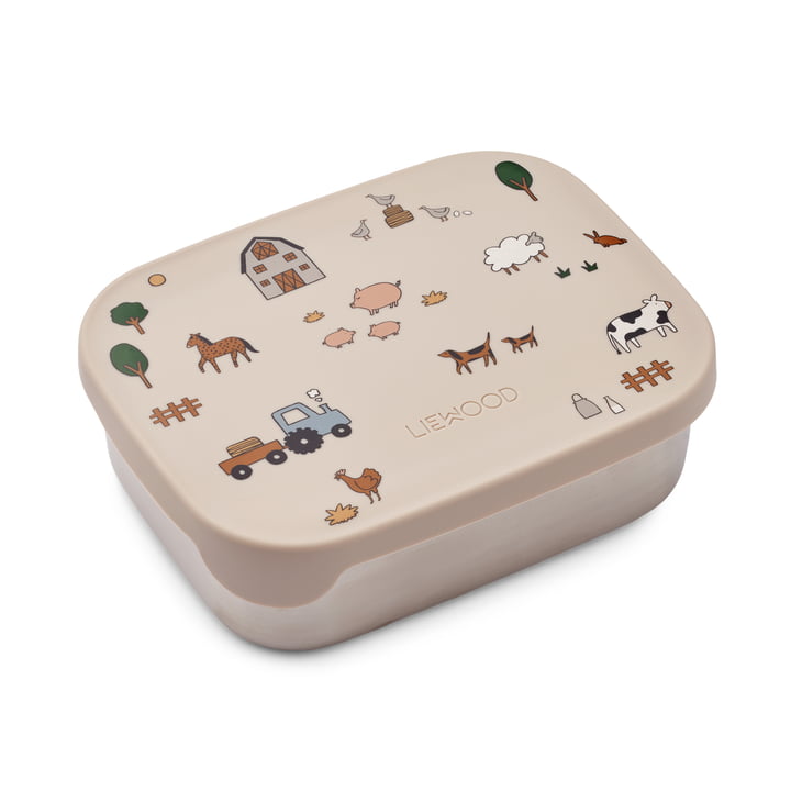 LIEWOOD - Arthur Lunchbox mit Deckel, Farm, sandy