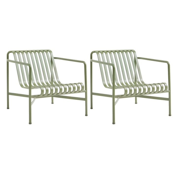 Hay - Palissade Lounge Chair Low, salbei (2er-Set) (Exklusive Edition)