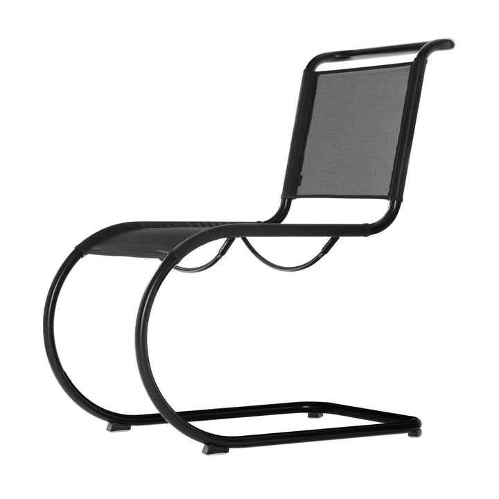 S 533 N Stuhl, Gestell tiefschwarz (RAL 9005) / Gewebe schwarz (All Seasons) von Thonet