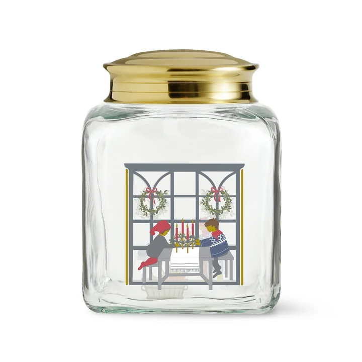 Holmegaard - Christmas Weihnachtsgebäckglas 2024, H 16 cm, multicolor