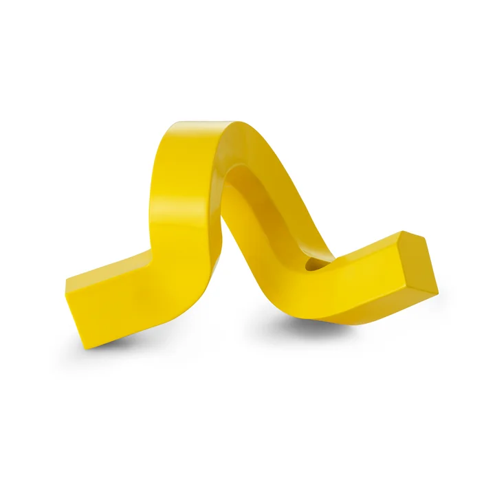 Crooked Kerzenständer, gelb von Normann Copenhagen