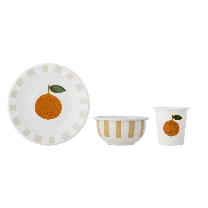 Bloomingville Mini - Agnes Geschirr-Set, orange