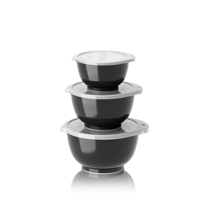 Rosti - Margrethe Mini-Schüssel-Set, 0,25 - 0,75 L, carbon schwarz (6er-Set)