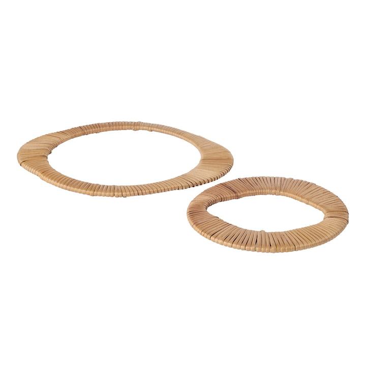 Tini Untersetzer, 21 x 17 cm, Rattan / Eisen von Broste Copenhagen