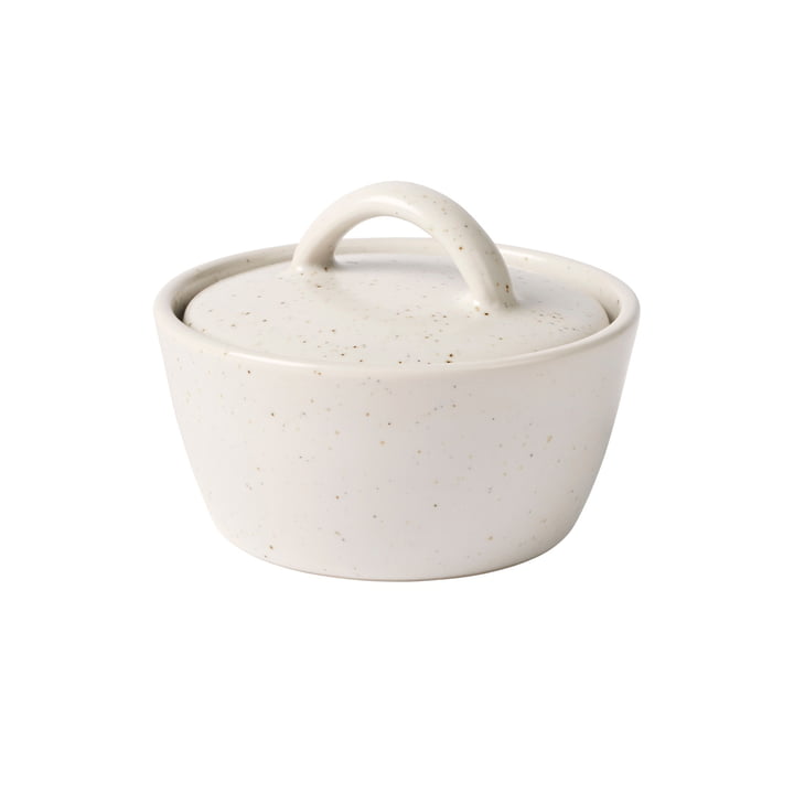 Nordic Vanilla Schale mit Deckel, Ø 8 cm x H 6 cm, weiß von Broste Copenhagen