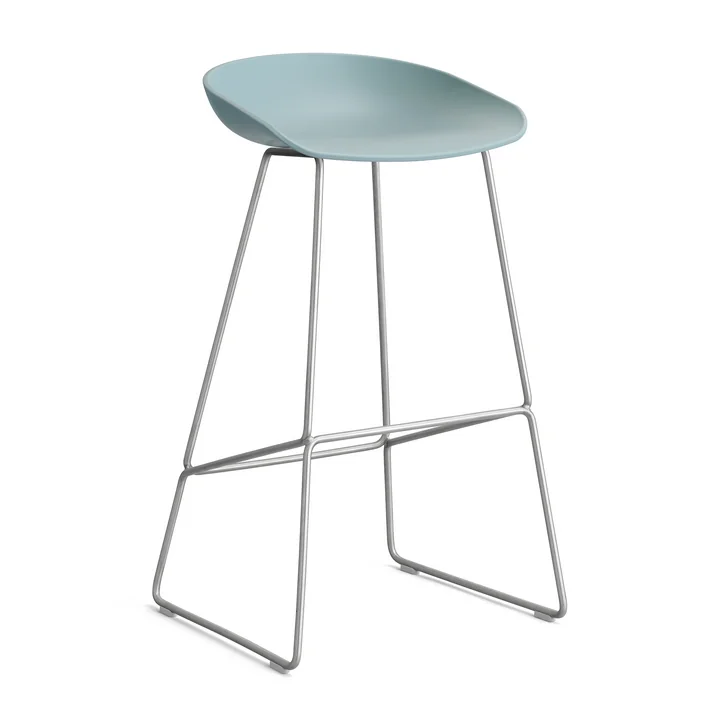 HAY - About A Stool AAS 38 Barhocker H 85, Edelstahl / dusty blue 2.0 
