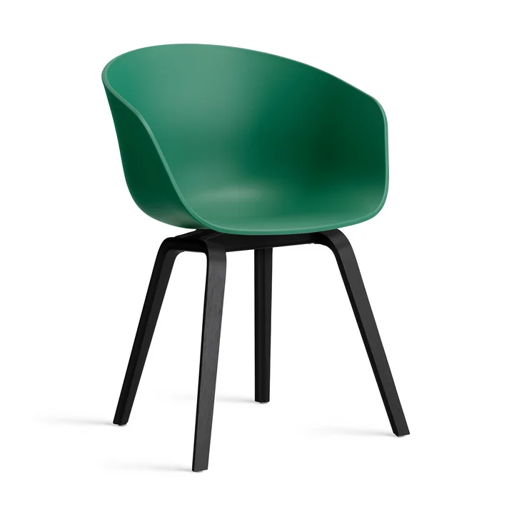 HAY - About A Chair AAC 22, Eiche schwarz lackiert / teal green 2.0 
