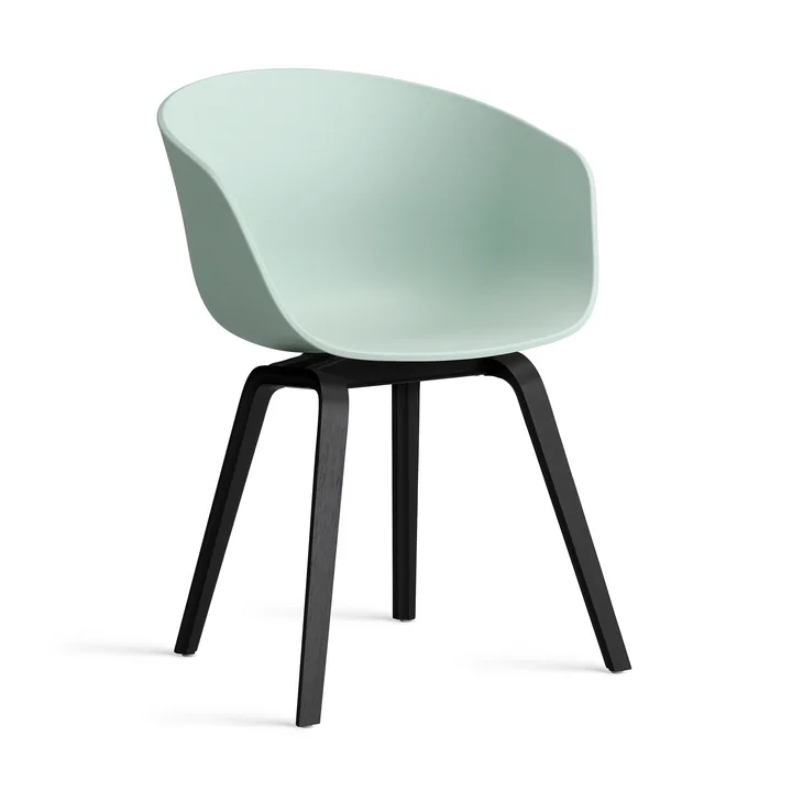 HAY - About A Chair AAC 22, Eiche schwarz lackiert / dusty mint 2.0 