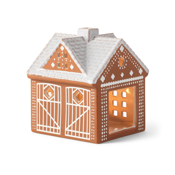 Gingerbread Kerzenhaus Weihnachtskrippe, braun von Kähler Design