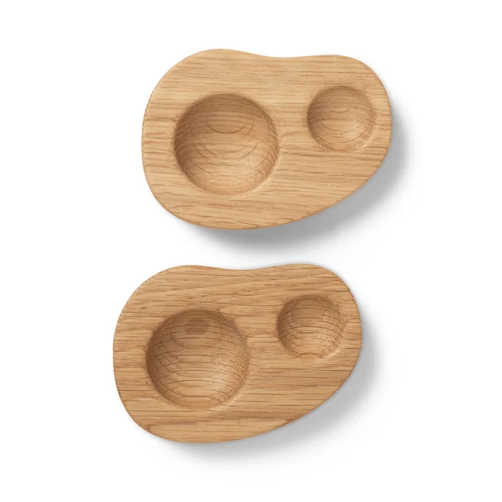 Ferm Living - Cairn Eierbecher, eiche (2er-Set)