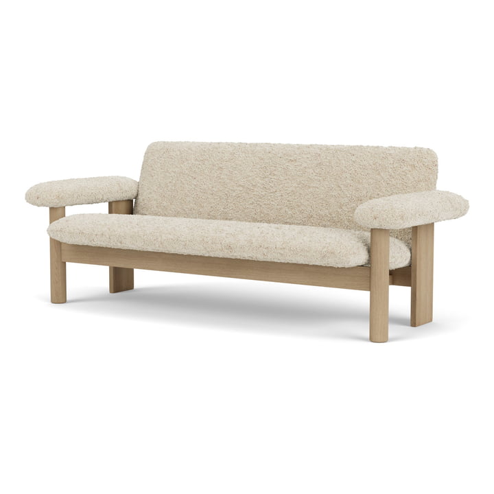 Brasilia 2-Sitzer Sofa, Eiche natur / Schaffell natur von Audo