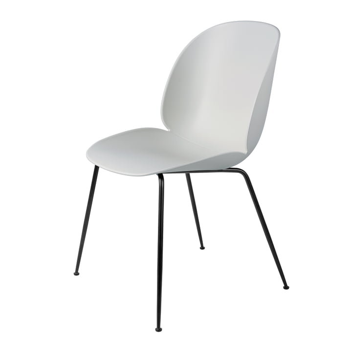 Gubi - Beetle Dining Chair, Conic Base schwarz / lunar gray