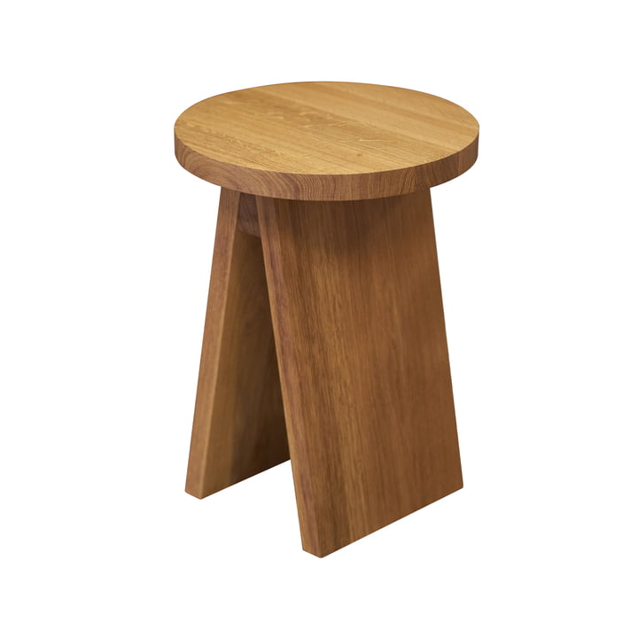 e15 - EK01 Stool Hocker, niedrig, eiche