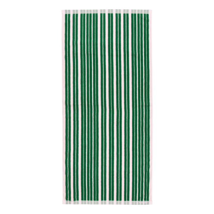 Marimekko - Raide Badehandtuch, 70 x 150 cm, grün / rosa 