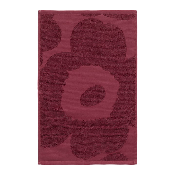 Marimekko - Unikko Gästehandtuch, 32 x 50 cm, burgund 