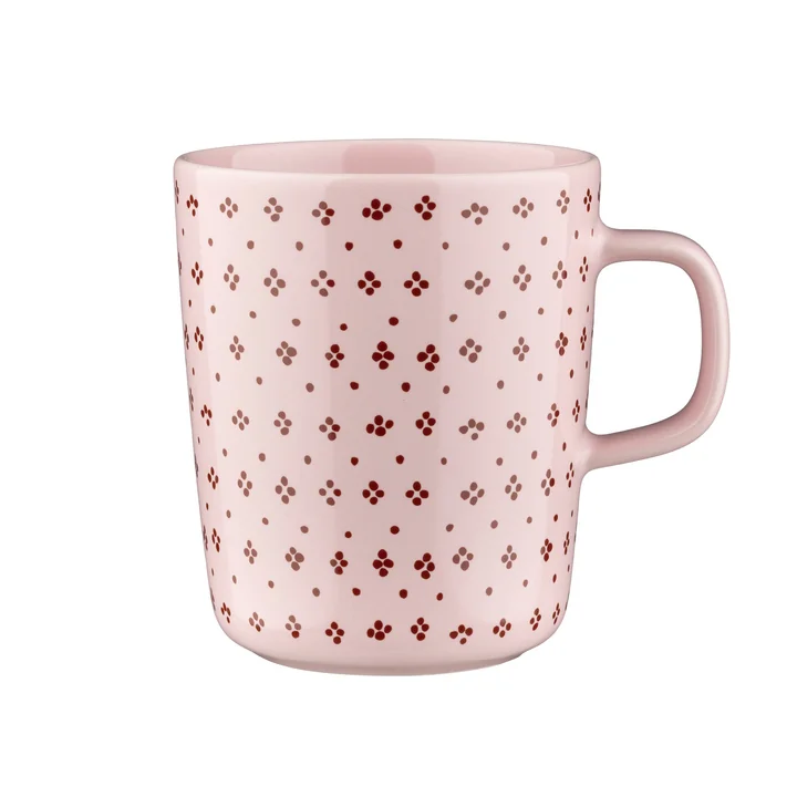 Marimekko - Oiva Muija Tasse, 250 ml, rosa / kastanienbraun 