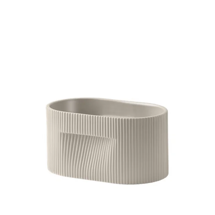 Muuto - Ridge Blumentopf, H 13 cm, beige