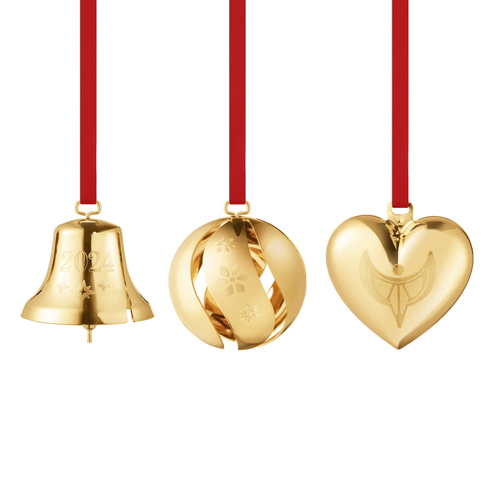 Georg Jensen - Geschenk-Set 2024 (3 tlg.), gold