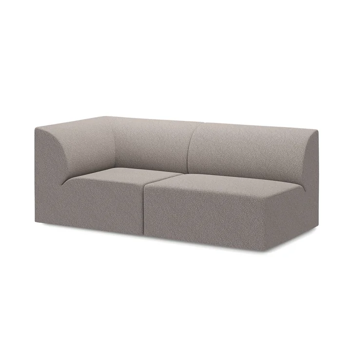 OUT Objekte unserer Tage - Weber 01 2.5-Sitzer Sofa, steingrau (Berlin 801 by OUT)