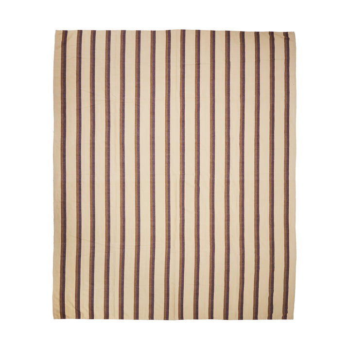 HKliving - Vida Tagesdecke 230 x 275 cm, kastanie / creme