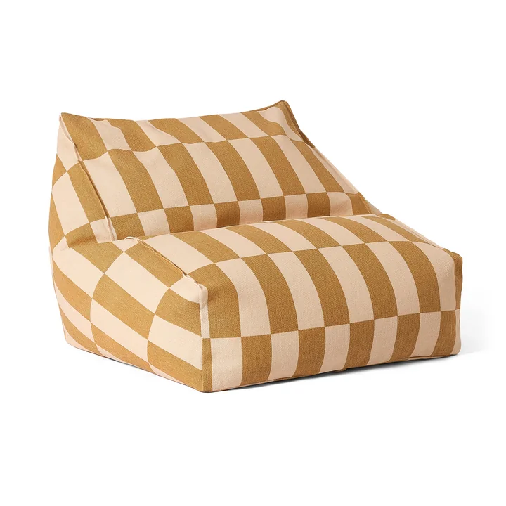 Nobodinoz - Vibes Sitzsack, L 74 x H 40 cm, senf / sand