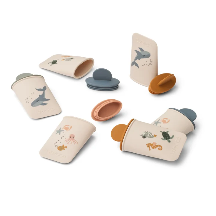 LIEWOOD - Malik Mini Eisform, Sea Creature, sandy (6er-Set)