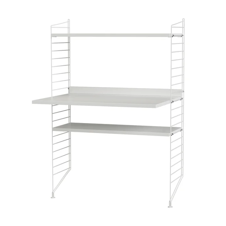 String - Arbeitsplatzkombination, 78 x 115 x 58 cm, weiß / weiß