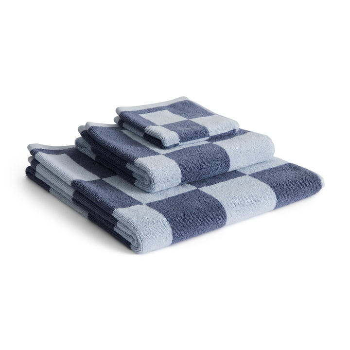 HAY - Check Handtücher, steel blue