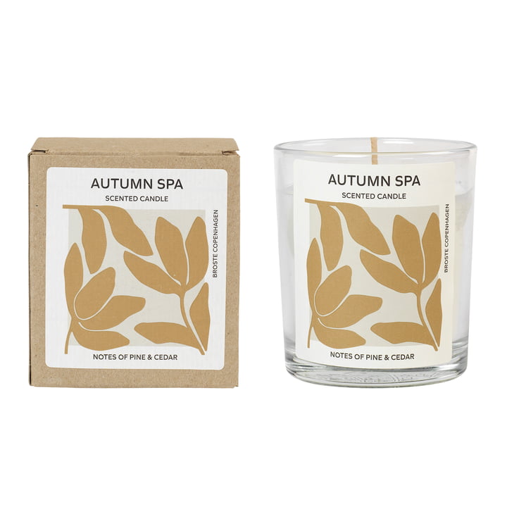 Broste Copenhagen - Autumn Spa Duftkerze, Ø 7,4 x H 8,3 cm, weiß
