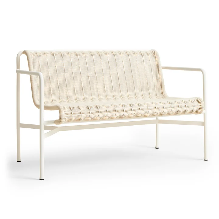 HAY - Palissade Cord Dining Bench, cremeweiß