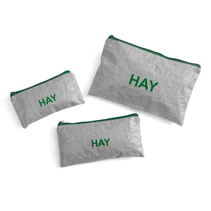 HAY - Candy Mono Kulturbeutel, flach, grau (3 Stück)
