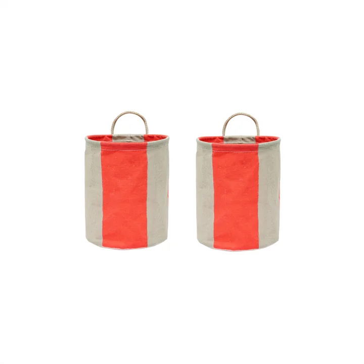 OYOY - Kara Aufbewahrungskorb S, cherry red (2er-Set)