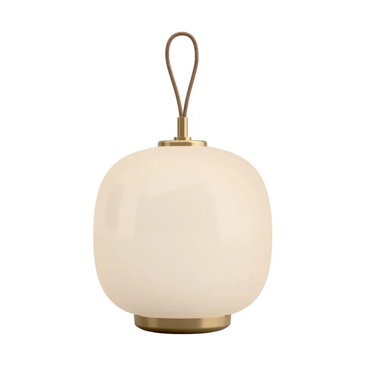 Louis Poulsen - VL45 Radiohus Portable LED Tischleuchte, messing / glossy opal white