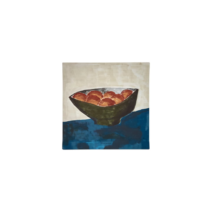 House Doctor - Bowl Wandbild, 25 x 25 cm, blau / sand