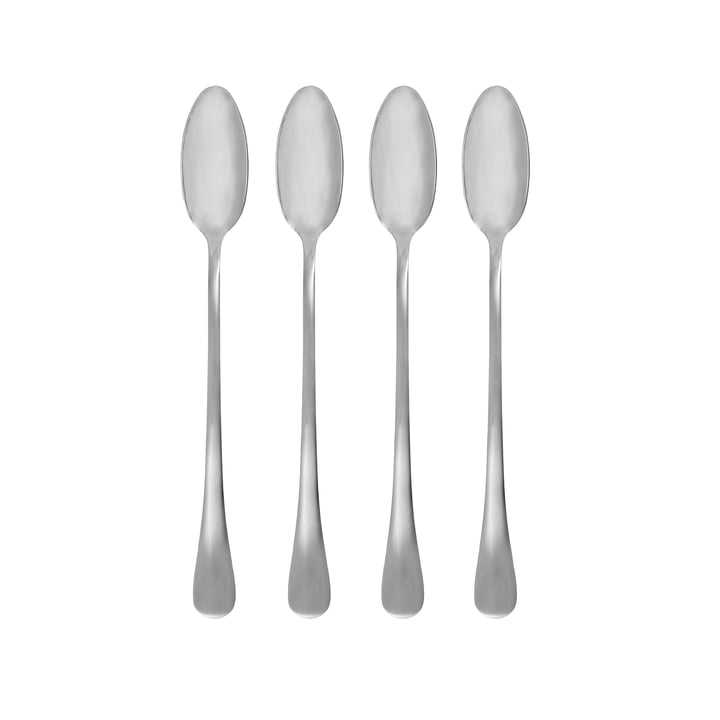 House Doctor - Brush Löffel, lang, silber-finish (4er-Set)