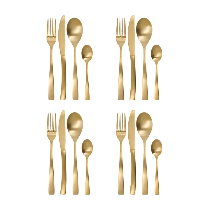 House Doctor - Golden Besteck-Set, gold-finish (16-tlg.)