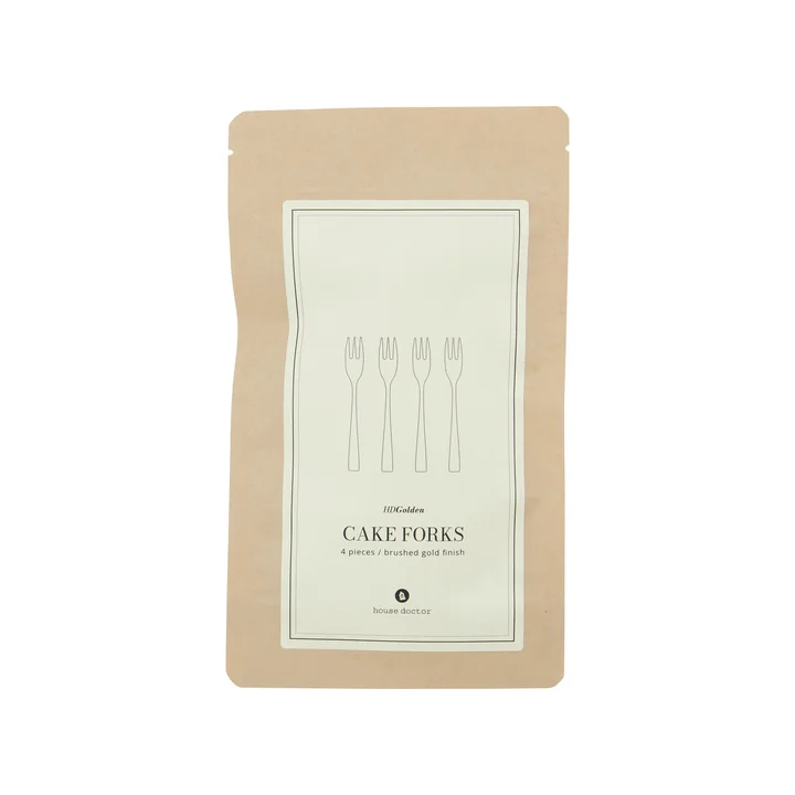 House Doctor - Golden Kuchengabel, gold (4er-Set)