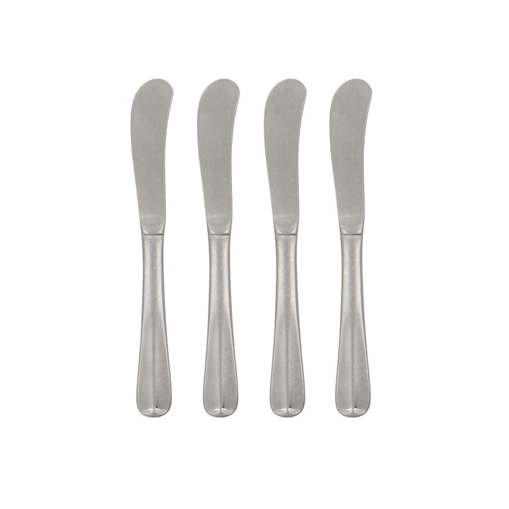 House Doctor - Mora Buttermesser, silber-finish (4er-Set)
