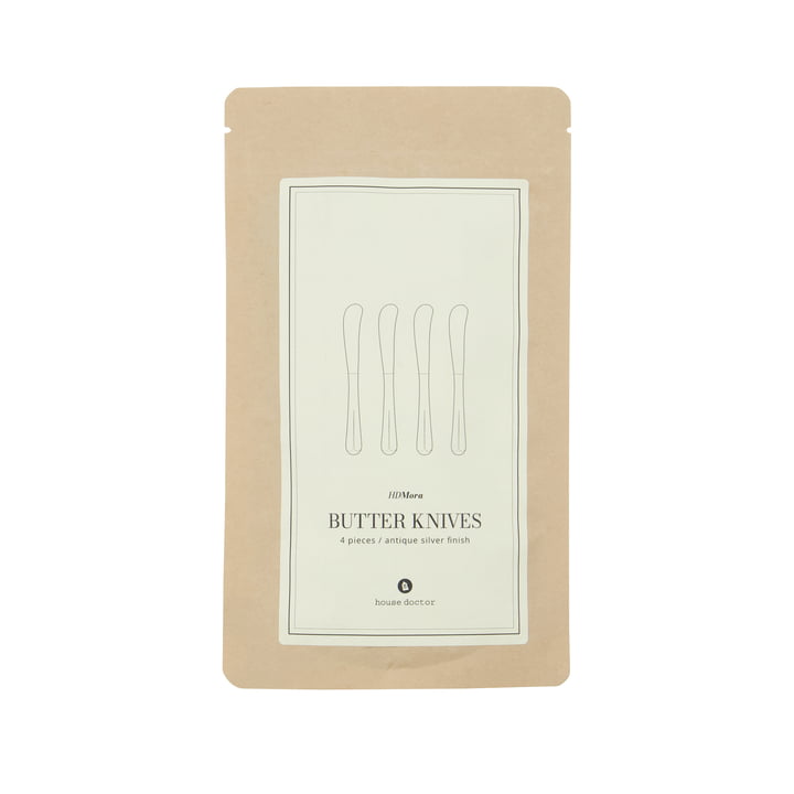 House Doctor - Mora Buttermesser, silber-finish (4er-Set)