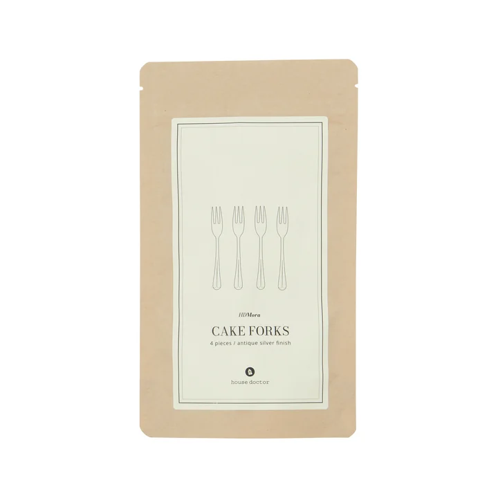 House Doctor - Mora Kuchengabel, silber-finish (4er-Set)