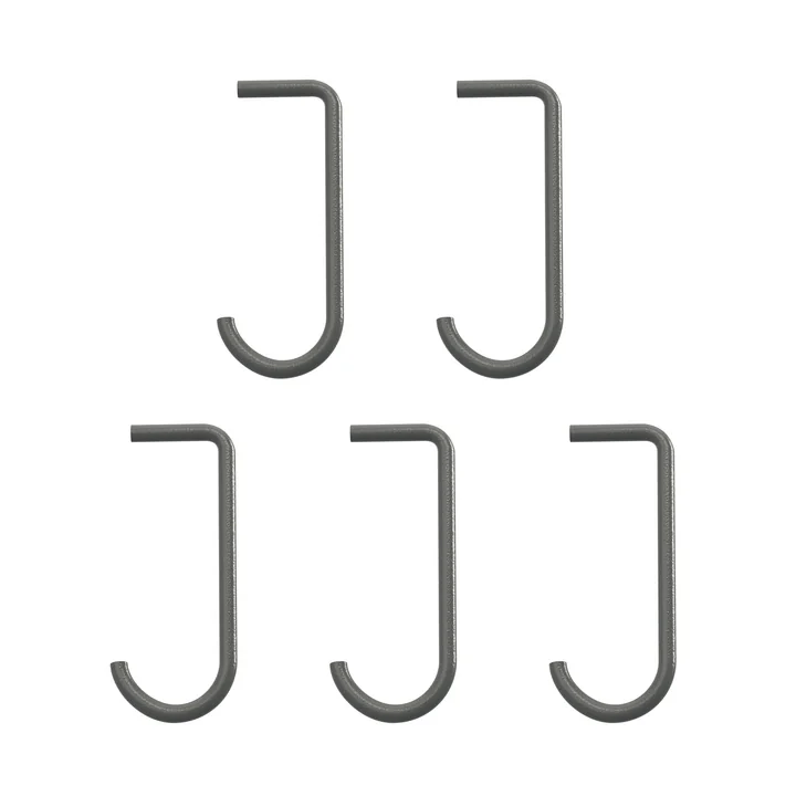 String - Haken für Metallboden, dunkelgrau (5er-Set)