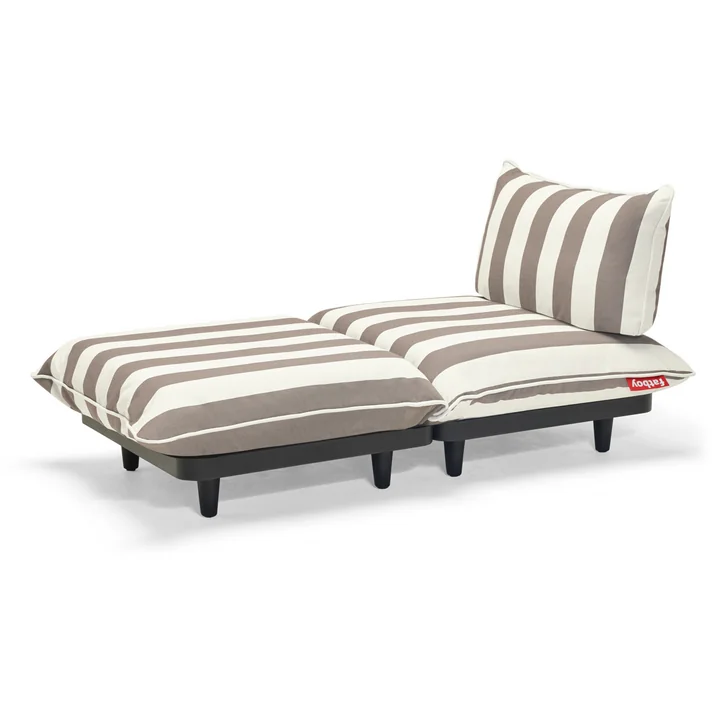 Fatboy - Paletti Outdoor Daybed, weiß / kakao gestreift