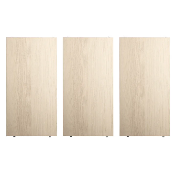 String - Regalboden 58 x 30 cm (3er-Pack), Esche