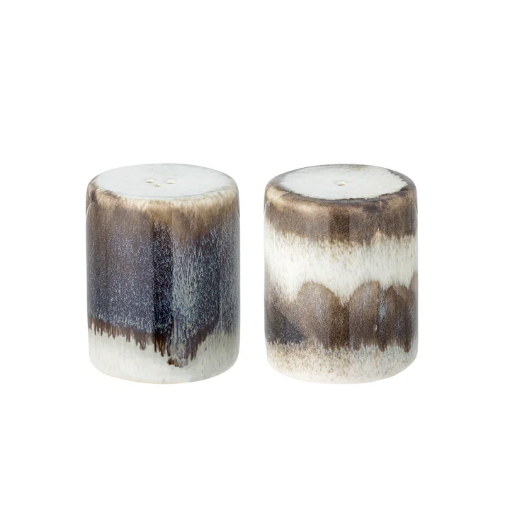 Bloomingville - Paula Salz- und Pfefferstreuer, Ø 5 x 6 cm, mehrfarbig (2er-Set)