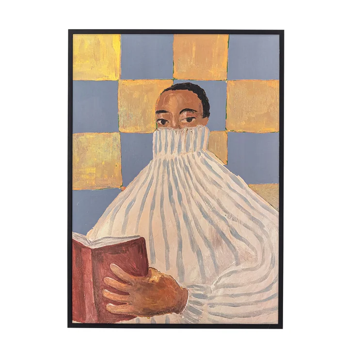 Bloomingville - Filicia Wandbild inkl. Rahmen, 52 x 72 cm, mehrfarbig