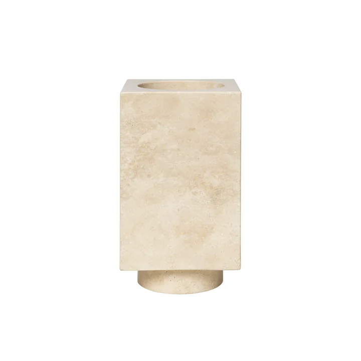 Ferm Living - Hew Vase, Ø 12 x 21 cm, Travertin natur