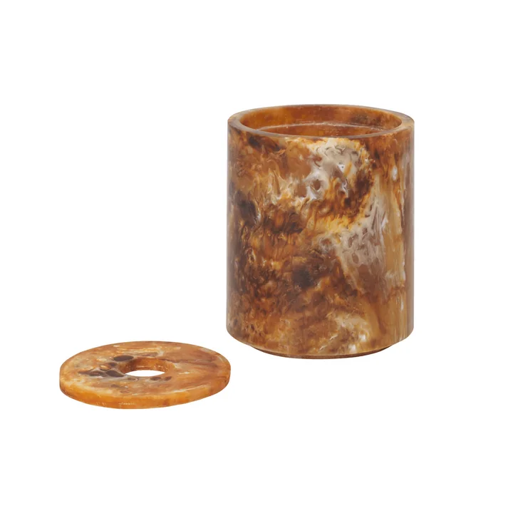 Ferm Living - Mist Wattestäbchenbehälter, Ø 8 x H 9,4 cm, sugar kelp